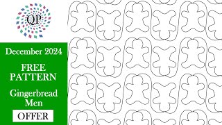 Free Quilting Pantograph for December 2024 - Gingerbread Men