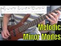 The Modes of the Melodic Minor Scale - Bass Practice Diary - 30th April 2019