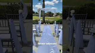 Windy outdoor wedding ceremony!