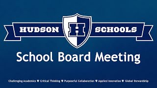 Hudson Schools - October 26, 2020 - Board Work Session