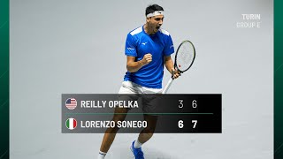 Opelka v Sonego | ITALY v USA | Group E Match 1 Highlights