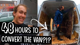 48 HOURS TO CONVERT A VAN! MTB/FILM OFF-GRID CAMPER Ep1