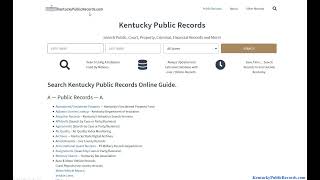 Kentucky Public Records (Search Criminal, Divorce, Marriage and Others Online Free)