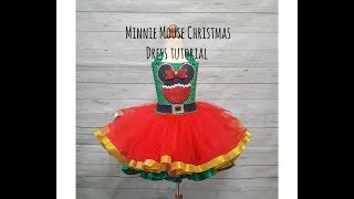 Minnie Mouse Christmas Tutu Dress Tutorial!