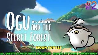 Ogu and the secret forest walkthrough #2 - Moon forest - All 100% quest, puzzle \u0026 collectibles