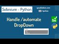 Automate dropdown or select element using Selenium python library