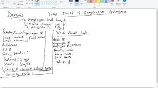 Employee Time Sheet & PayCheck Database 1