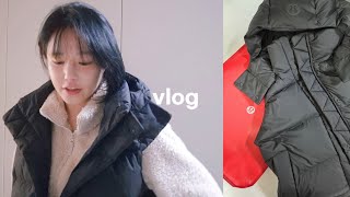 (sub) vlog🍋 내돈내산 룰루레몬 패딩조끼 언박싱💸 더현대 마리떼, 드파운드, 모던하우스, 앤아더스토리즈 아이쇼핑🛍 스세권에서 혼커하며 독서한 일상 브이로그