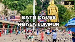 [4K] BATU CAVES WALKING TOUR - Unveiling Natures Majesty in Kuala Lumpur | August 2023