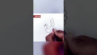 ৯ দিয়ে ময়ূর আঁকা | Draw a peacock with 9