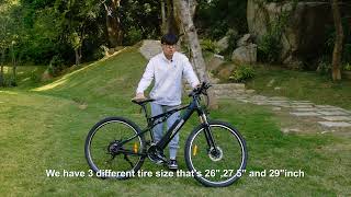 Shuangye hot sale 26 inch full suspension electric mountain bike