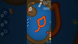 🐍 Worms zone magic giant worm trap me epic moments | worms zone new world record gameplay #shorts