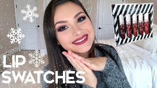 kylie cosmetics holiday collection | spice lip set + lip swatches