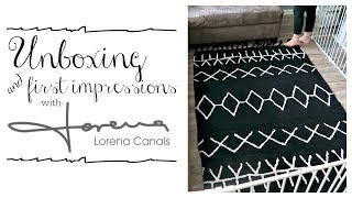 LORENA CANALS MACHINE WASHABLE RUGS || UNBOXING \u0026 FIRST IMPRESSIONS || ALL NATURAL \u0026 TOXIN FREE