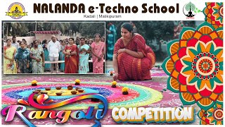 Rangoli competition for parents || తల్లులకు రంగోలి పోటీ || నలంద || 2025 || @nalandaetechnoschool