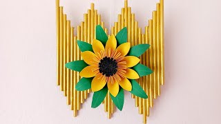 how to make origami flower wall hanging || paper craft