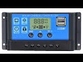 30A Solar Charge Controller, Solar Panel Charge Controller 12V 24V Dual USB Charge - Overview