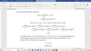 Exam P Sample Question 260 (once 335, same as new 272) Solution (Poisson Approximation to Binomial)