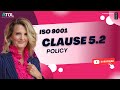 ISO 9001 Clause 5.2 Policy | Auditor Training Online