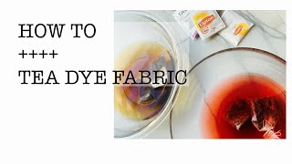 Easy way to dye fabric with tea bags - antique look for quilts - tea dyeing is so simple