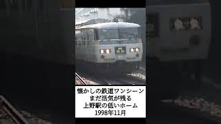 【懐かしの鉄道】まだ活気が残る上野駅の低いホーム 1998年11月