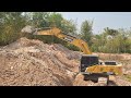 รับงานขุดบ่อเก็บน้ำรดผลไม้ทุเรียน sany sy200c ชมไปบ่นไป excavator