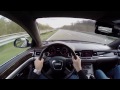 audi a8l 6.0 w12 2008 on german autobahn pov top speed drive