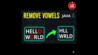 Remove Vowels in String with Simple Core Java