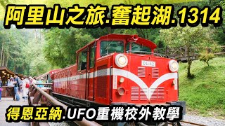 阿里山. 奮起湖. 得恩亞納.1314觀景台. 太和振興宮. 圓潭。心幸福，日子才能輕鬆，人自在，一生才值得。￼