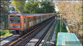 AEG-SIEMENS , MAN LEW , BOMBARDIER ADTRANZ , ALSTOM-SIEMENS passing kallithea station 🚇🚇🚇🚉🚉🚉