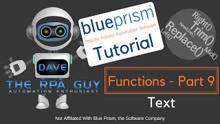 Blue Prism | Tutorial | Functions | Part 9 - Text