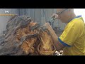 amazing wood products fastest skill wood dragon carving with chainsaw extreme woodworking skills