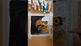 Realistic Eagle Painting On Canvas//#eagle #YouTubeshorts #short
