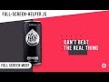 Full Screen Mode | Use full-screen-helper.js | CSS - JavaScript Tutorial  2019