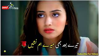 Very😭 Sad Pakistani | Urdu Status Song Ost Drama| Pakistani Urdu Song Status| lyrics Sahir Ali Bagga