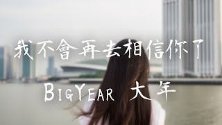 BigYear大年 -《我不會再去相信你了》｜我不会再去相信你了  我现在没什么欠你的【動態歌詞Lyrics】