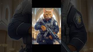 cat cop on a mission  #cat #kitten #funny #cutecat