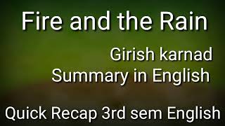 Fire and the Rain summary in English quick recap
