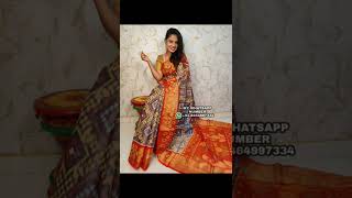 POCHAMPALLY IKKAT PURE SICO PATTU SAREES BOOKING IN WHATSAPP NUMBER +91-8464997334