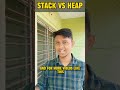 Stack memory vs Heap Memory in java @codefamily
