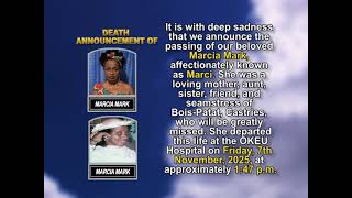 Marcia Mark ~ Short Obituary