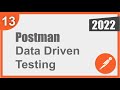 Postman Beginner Tutorial 13 | Data Driven Testing | How to get data from CSV and JSON files