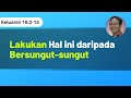 Lakukan Hal ini daripada Bersungut-sungut | Keluaran 16:2-15 | Pdt. Gerry Atje