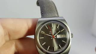 1974 Bulova Accutron day date with grey dial vintage watch