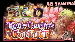 [OPTC] Old Content, New Units... Except Kaido! 50 Stamina Dressrosa Event!! 3 Teams v 8* Event!