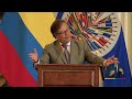 alocución presidencial intervención ante la sesión plenaria del consejo permanente de la oea