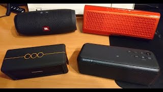 Test: JBL Charge 3 vs SONY SRS XB3 vs CREATIVE Airwave HD vs GRUNDIG GSB 120