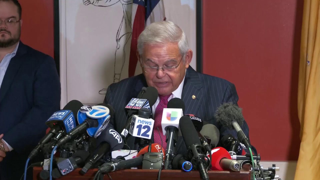 LIVE: Senator Bob Menendez Holds A News Conference After His Indictment ...