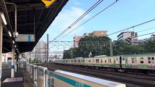 【フリー素材】E231系1000番台ヤマ初期編成+コツ編成 川口駅通過