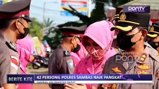 42 Personil Polres Sambas Naik Pangkat